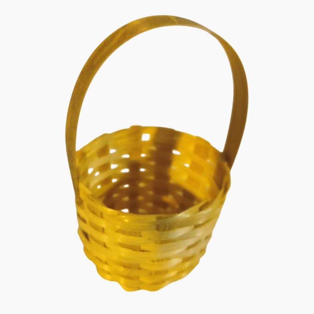Mini Woven Basket Handle 1 inch Easter Dollhouse